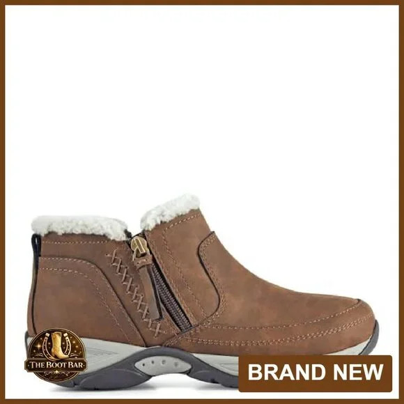 Water-Resistant Hiking Booties with Faux Wool Trim, Zipper Closure - Picture 6 of 8